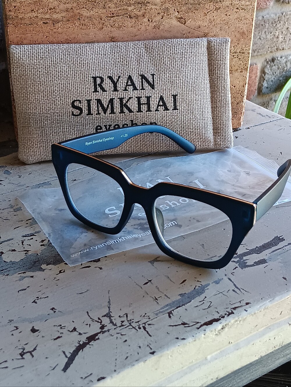 Ryan Simkhai MADISON | Matte Navy | Gold Rim Readers strength 1.25